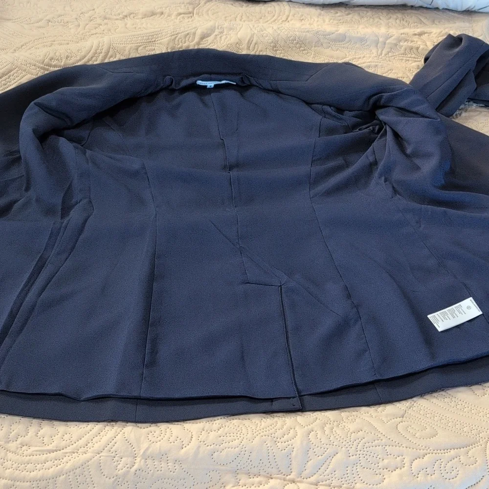 Good American Belted Blazer Navy 2 - Picture 8 of 8